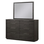 Modus Oxford 4PC Cal King Storage Bedroom Set w Nightstand in Dolphin