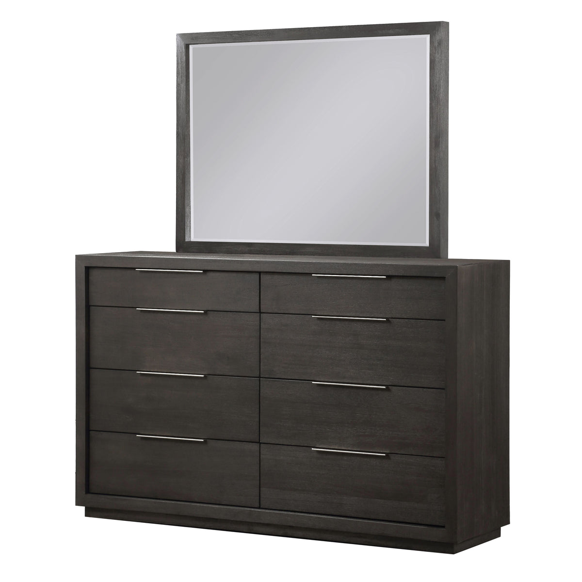 Modus Oxford 5PC E King Storage Bedroom Set w 2 Nightstand in Dolphin