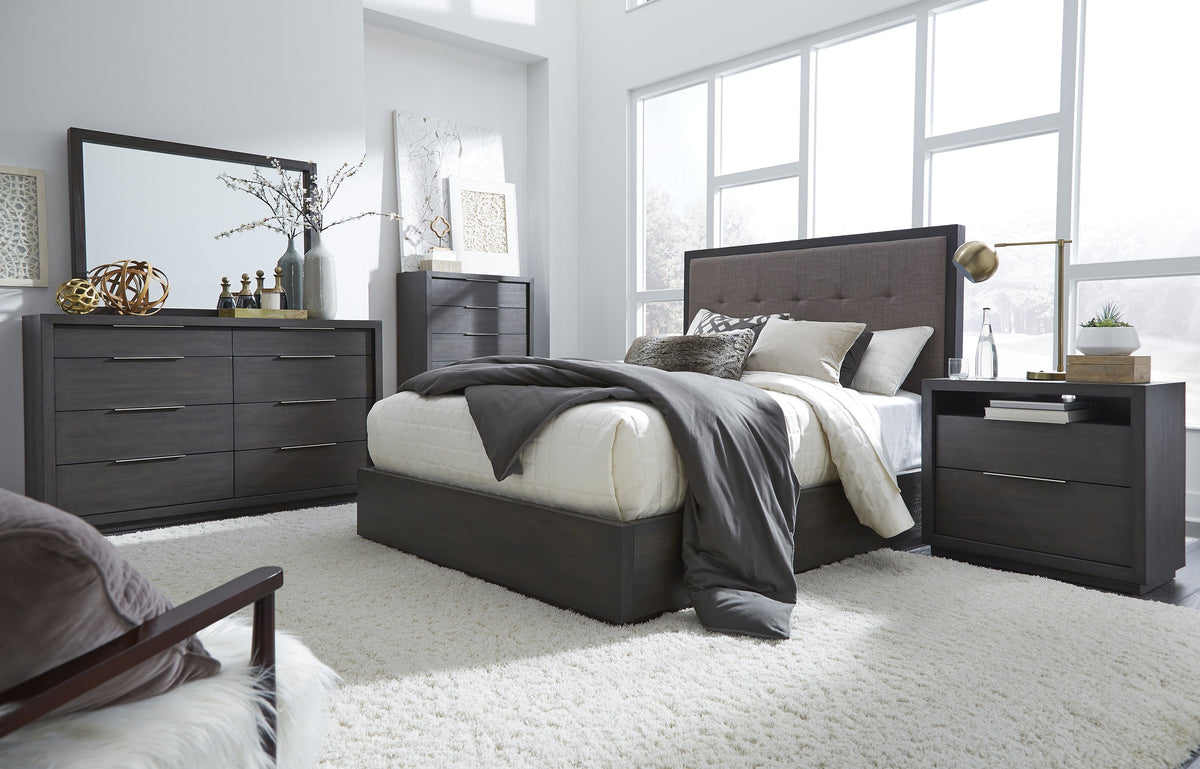 Modus Oxford 5PC Cal King Storage Bedroom Set w Chest in Dolphin