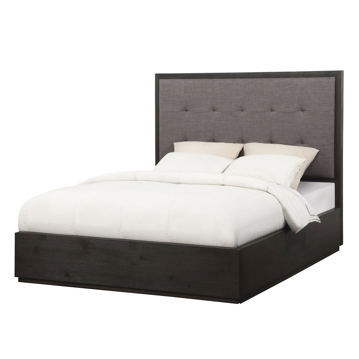 Modus Oxford 4PC Cal King Storage Bedroom Set w Nightstand in Dolphin