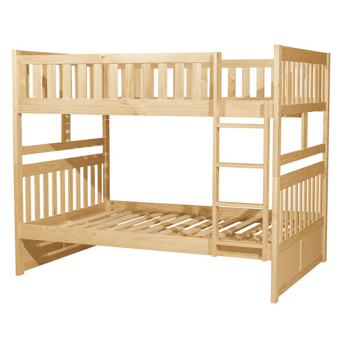 Homelegance Bartly Full / Full Bunk Bed in Natural Pine