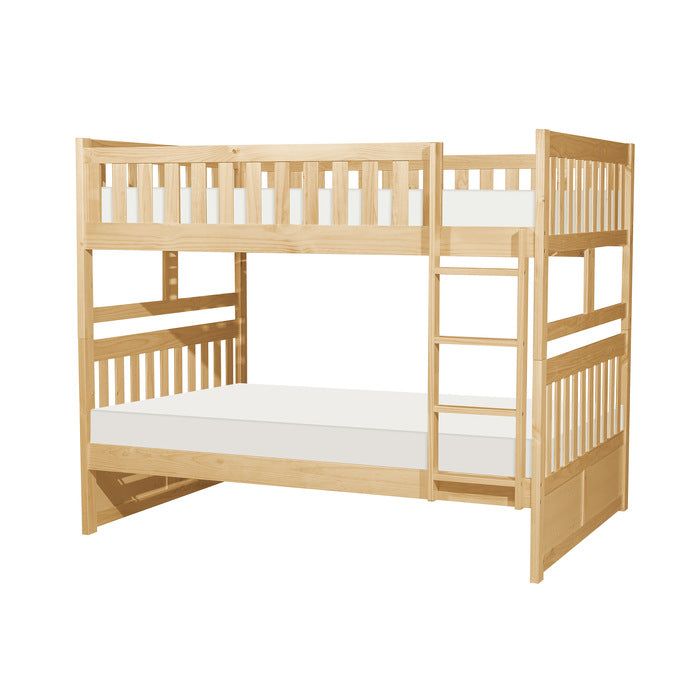 Homelegance Bartly Full / Full Bunk Bed in Natural Pine