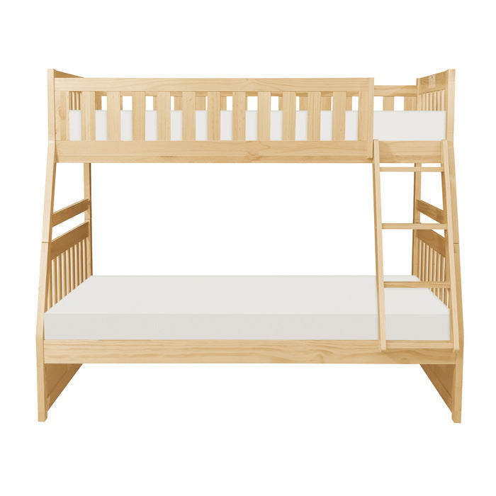 Homelegance Bartly Twin / Full Bunk Bed with Storage Drawer in Natural Pine