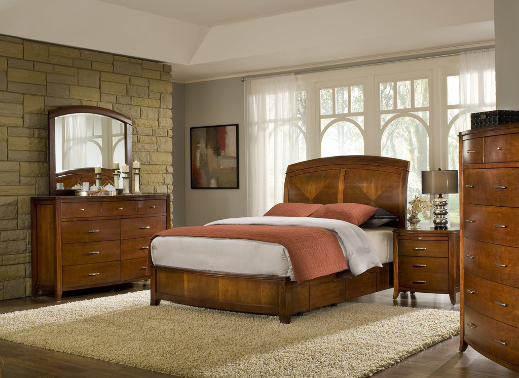 Modus Brighton 6PC Full Storage Bedroom Set in Cinnamon