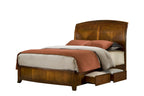 Modus Brighton 6PC Queen Storage Bedroom Set w 2 Nightstand in Cinnamon