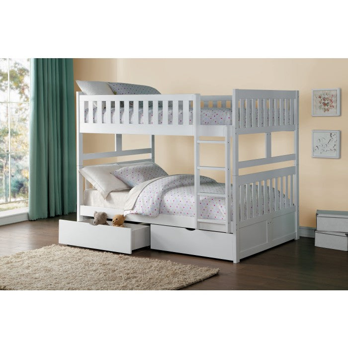 Homelegance Galen Full / Full Bunk Bed Storage Drawer in White
