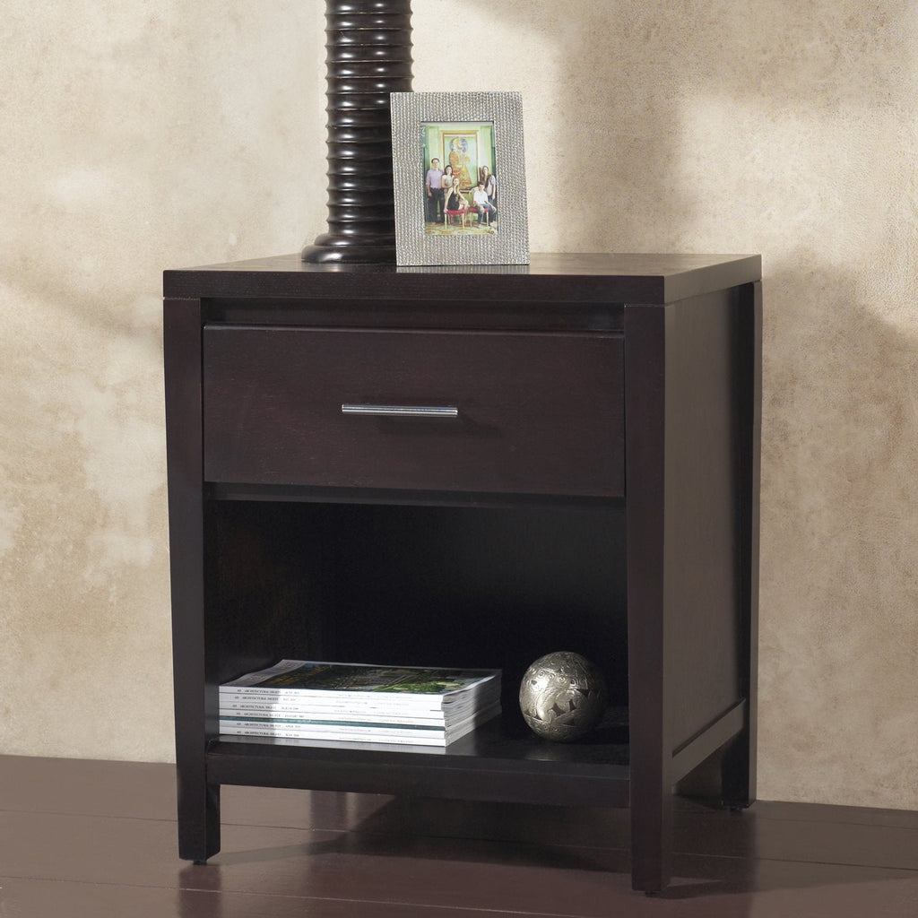 Modus Nevis 4PC E King Bedroom Set w Nightstand in Espresso