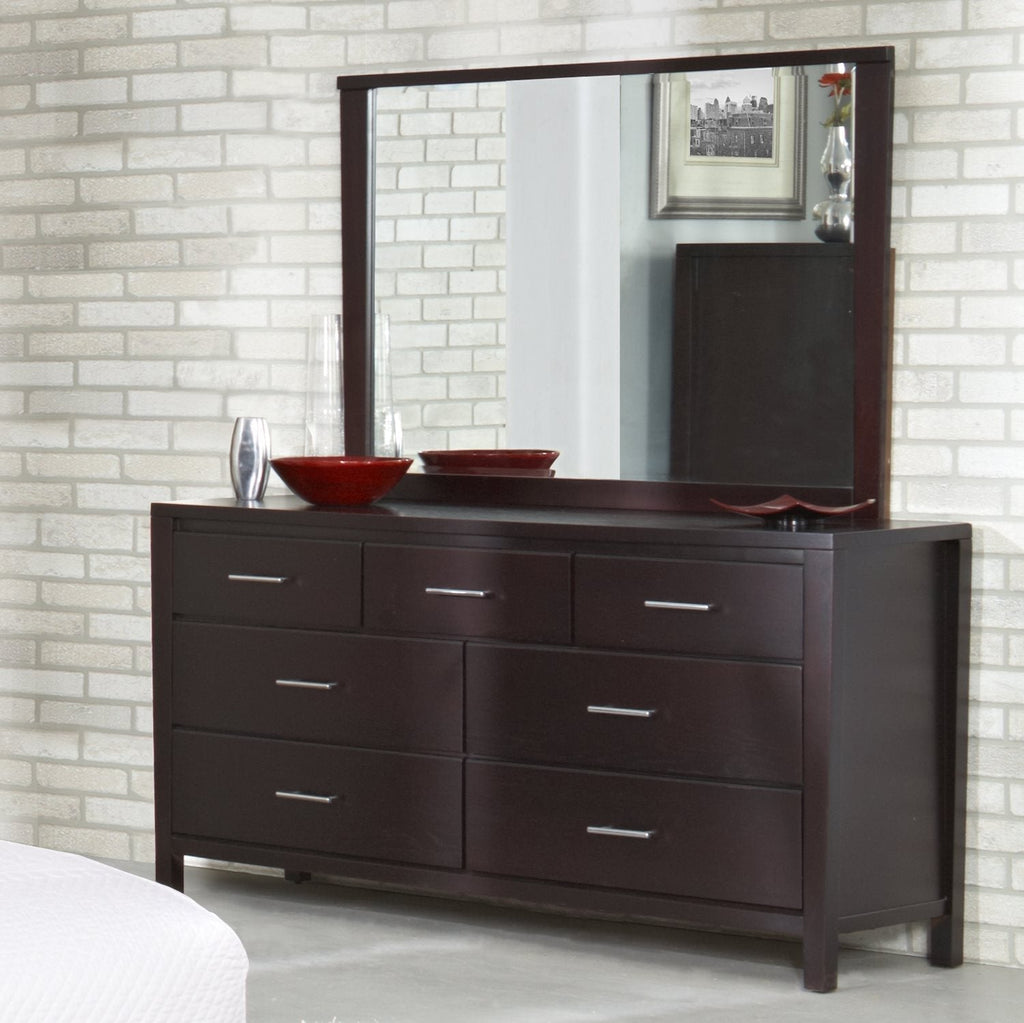 Modus Nevis 4PC E King Bedroom Set w Nightstand in Espresso