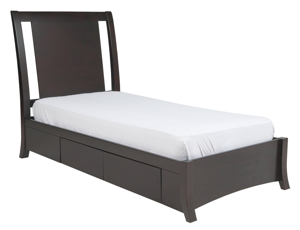 Modus Nevis 4PC Full Storage Bedroom Set in Espresso