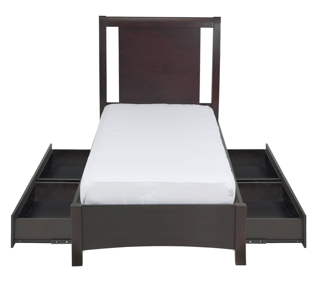 Modus Nevis 4PC Full Storage Bedroom Set in Espresso