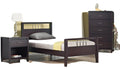 Modus Nevis 5PC Twin Platform Bedroom Set w Chest in Espresso