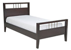 Modus Nevis 5PC Twin Platform Bedroom Set w Chest in Espresso
