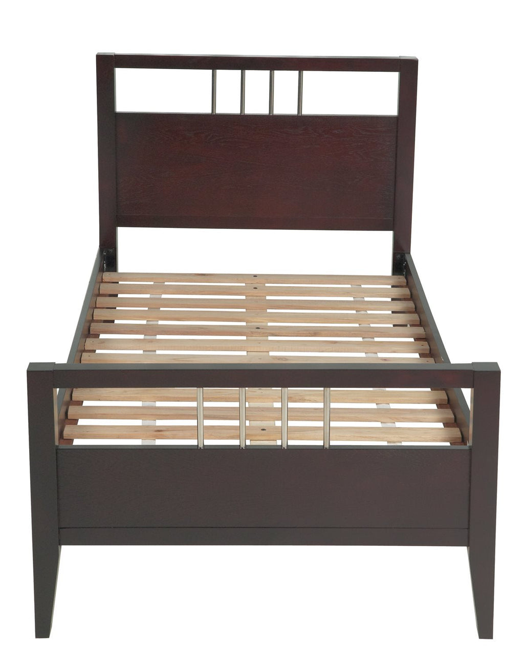 Modus Nevis 4PC Twin Platform Bedroom Set w Nightstand in Espresso