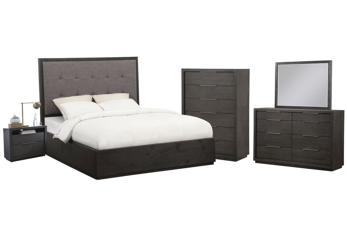 Modus Oxford 5PC Cal King Storage Bedroom Set w Chest in Dolphin