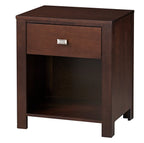 Modus Riva 4PC Cal King Platform Bedroom Set w Nightstand in Chocolate Brown