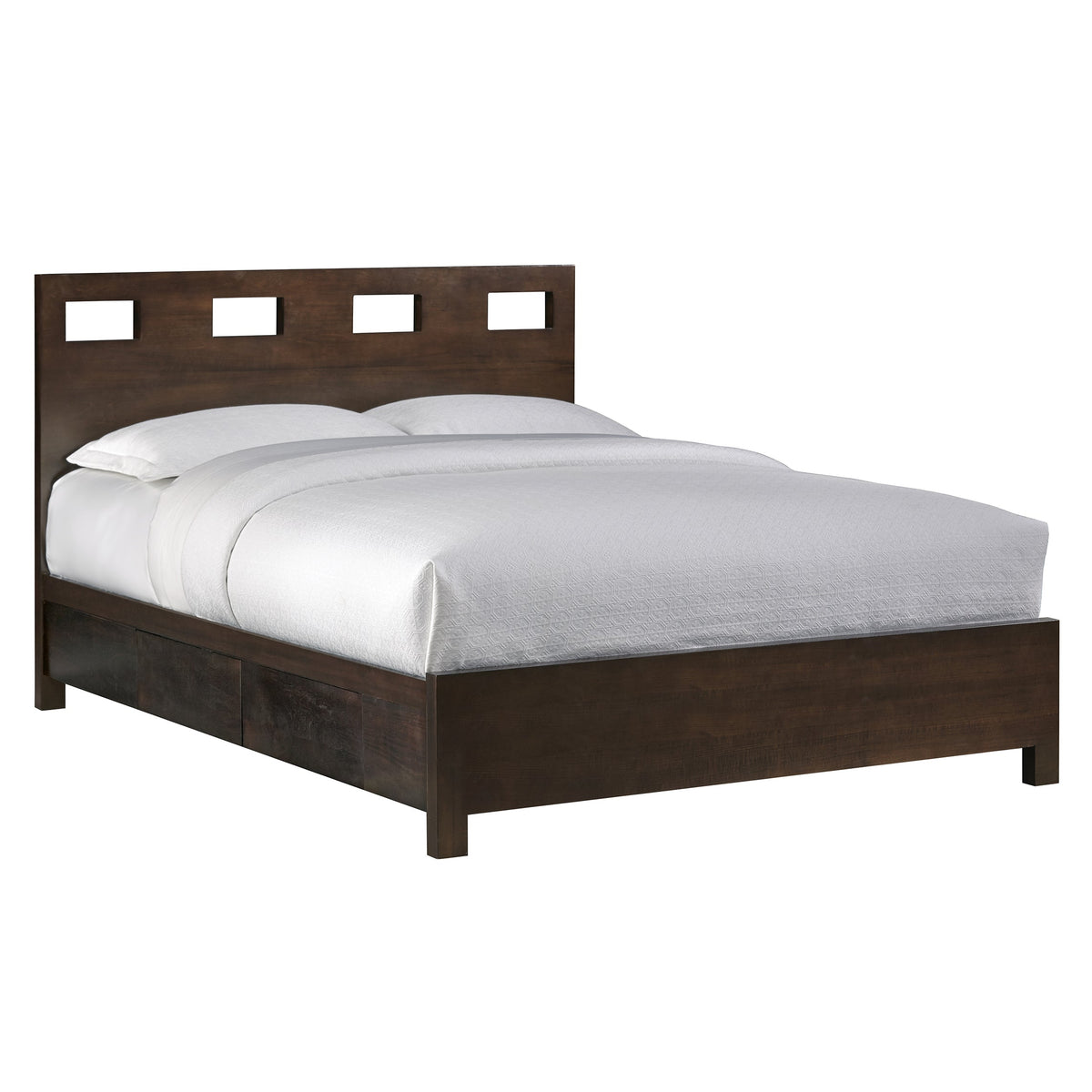 Modus Riva 5PC Cal King Storage Bedroom Set w 2 Nightstand in Chocolate Brown