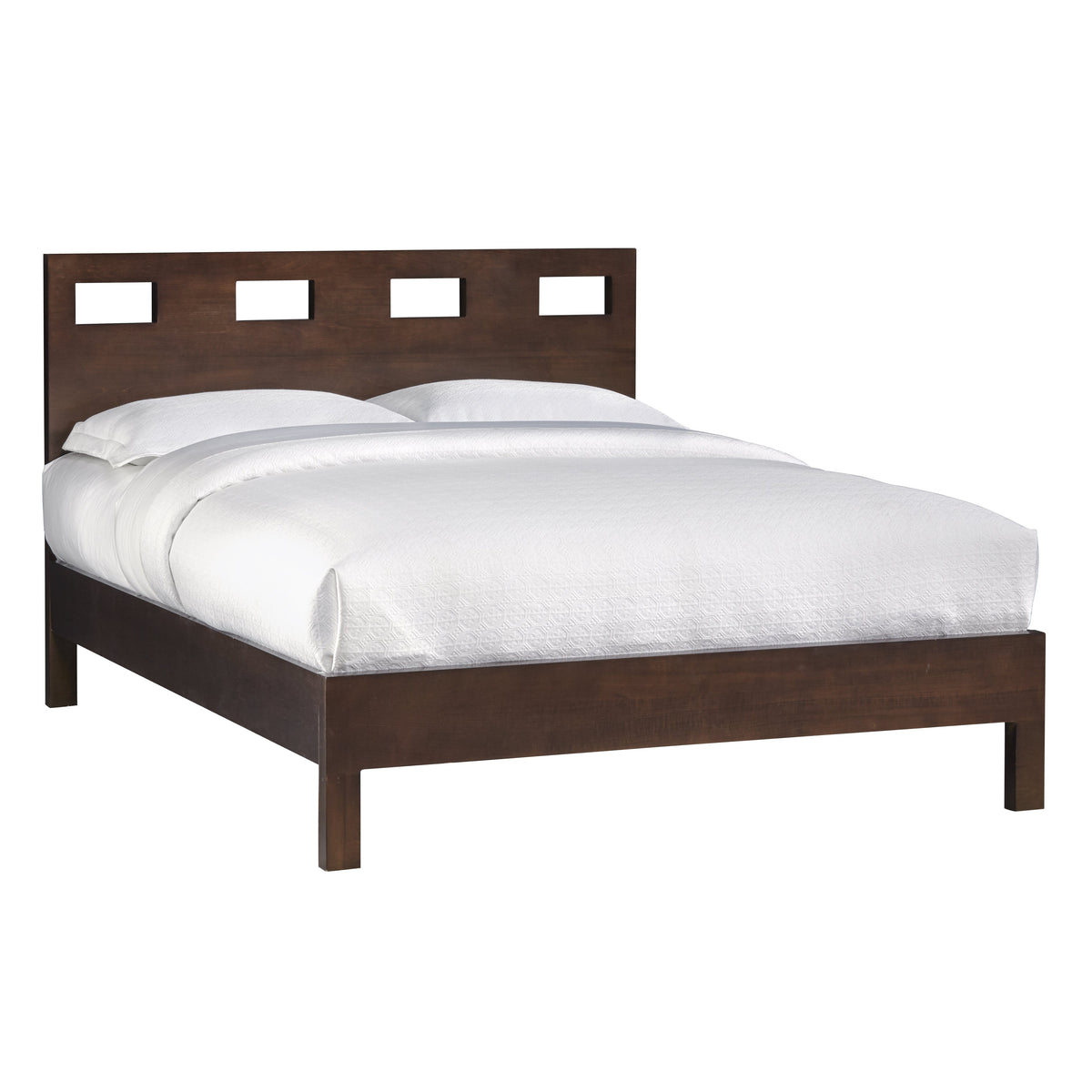 Modus Riva 4PC Full Platform Bedroom Set in Chocolate Brown