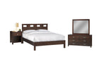 Modus Riva 4PC Full Platform Bedroom Set in Chocolate Brown