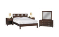 Modus Riva 5PC Cal King Platform Bedroom Set w 2 Nightstand in Chocolate Brown