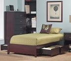 Modus Nevis Full Simple Storage Bed in Espresso