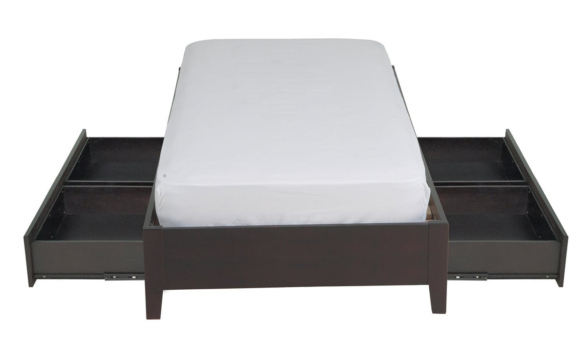 Modus Nevis E King Simple Storage Bed in Espresso