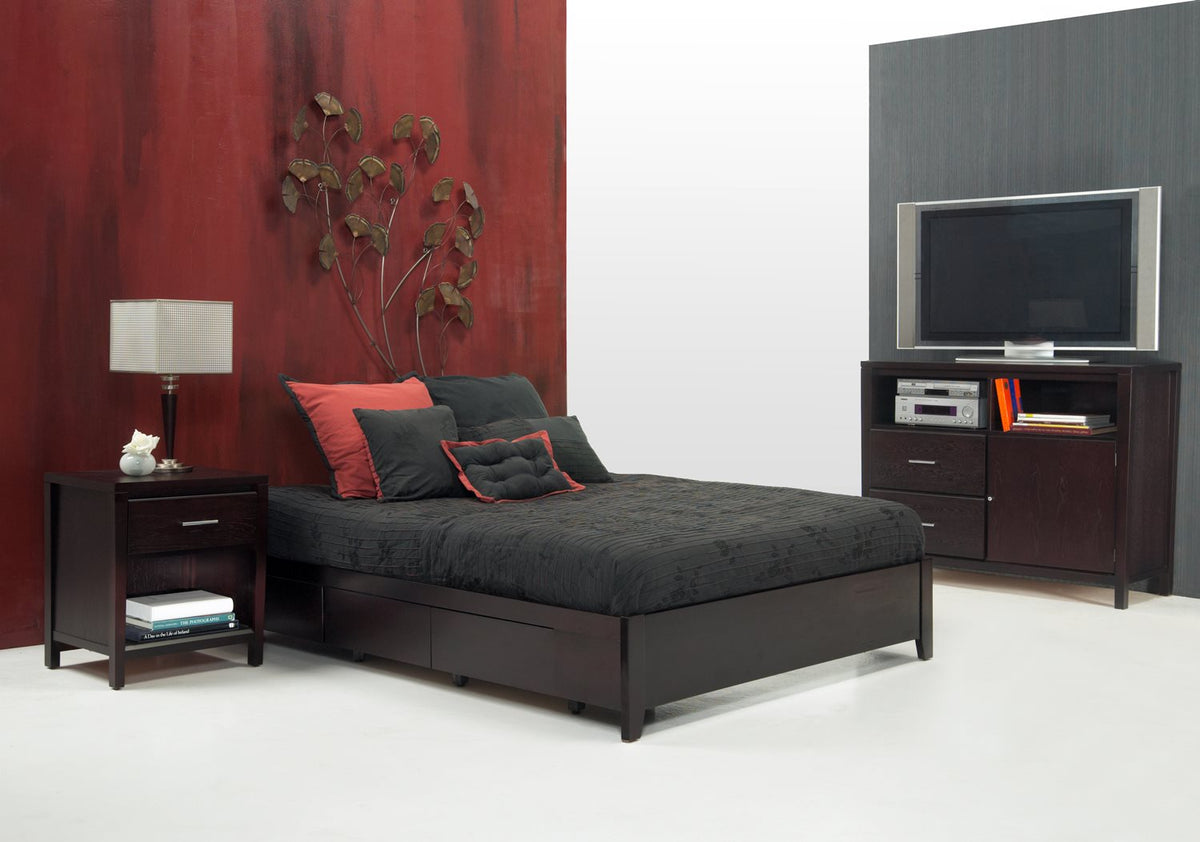 Modus Nevis E King Simple Storage Bed in Espresso