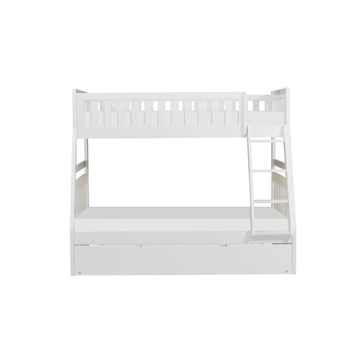 Homelegance Galen Twin / Full Bunk Bed Twin Trundle in White