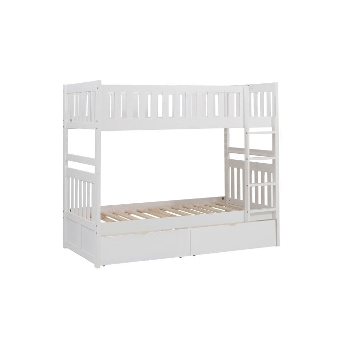 Homelegance Galen Twin / Twin Bunk Bed Storage Drawer in White