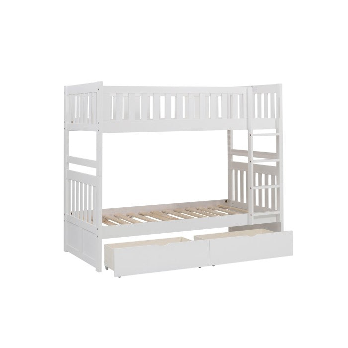Homelegance Galen Twin / Twin Bunk Bed Storage Drawer in White